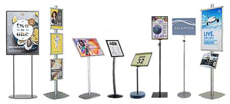 Floor sign holders Free standing poster stands