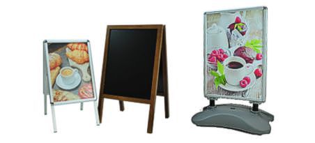 Pavement signs, A-board signs and waterbase pavement signs