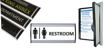 Directory signs using printed inserts