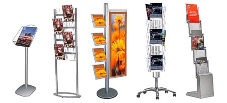 Literature display stands - for exhibitions, trade shows and showroom
