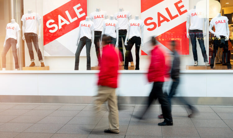 Sale window display