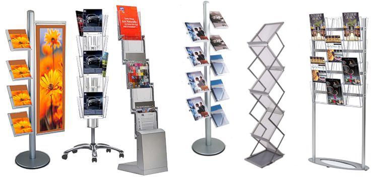 Floor Standing Literature Brochure Leaflet Rack Exhibition Show Display Stand A4 
