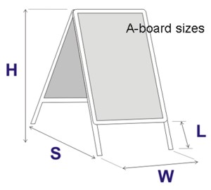 snap frame pavement sign sizes