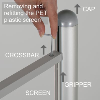 Refitting clear plastic screen