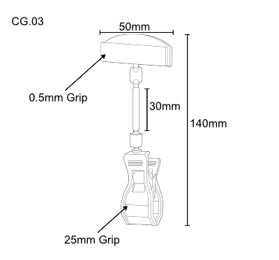 POP Clip with Extended Arm