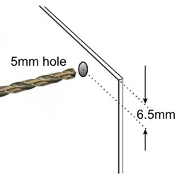 Safe hook drilling detail diagram |sign-holders.co.uk