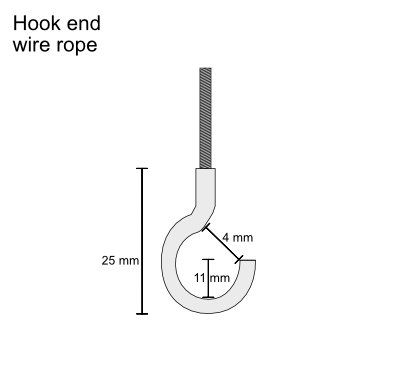 HOOK END CABLE