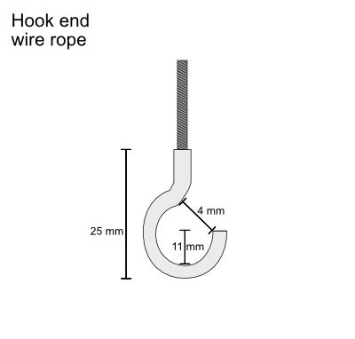 hook end cable