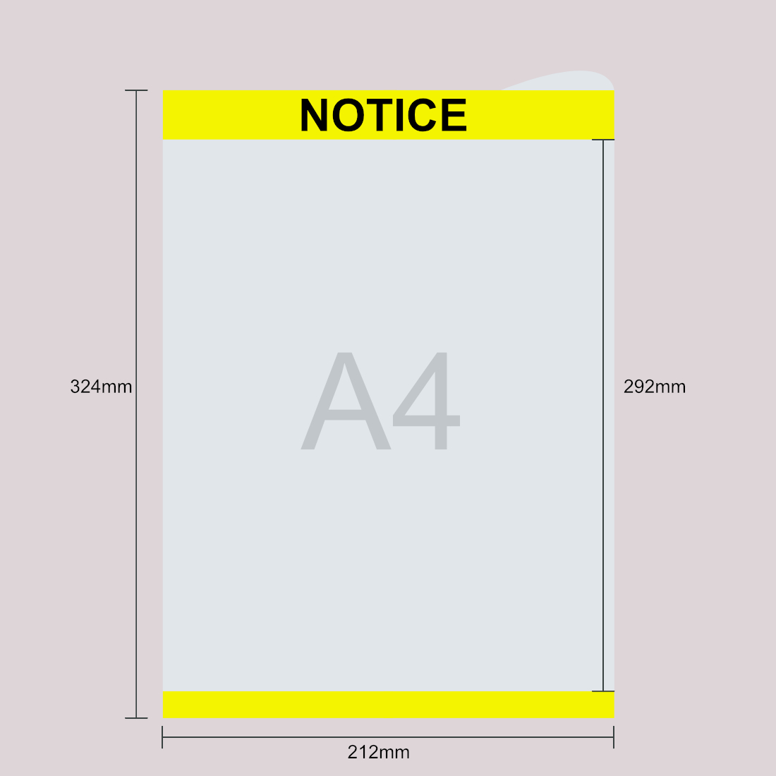 Reusable Notice Holder A4