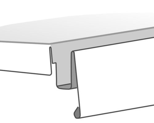 Typical metal shelf profile